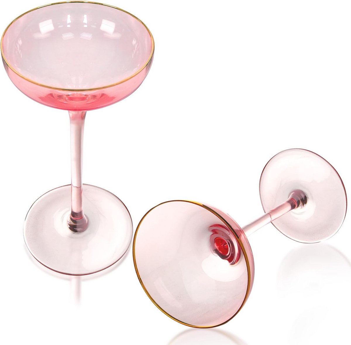 Set van 2 Klassieke Kristallen Champagneglazen Schaaltje 150ml - Wijn & Champagne Glas
