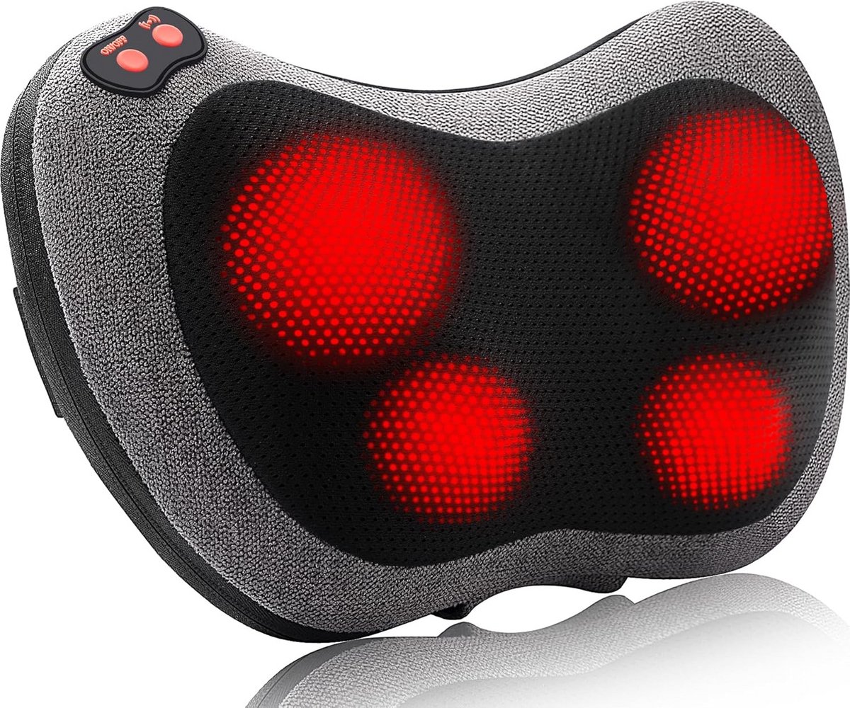 Shiatsu Nek- en Rugmassageapparaat met Infrarood Warmtefunctie