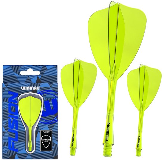 Winmau Fusion Arrow Neon Yellow - Dart Flights van Merkloos — afbeelding 3