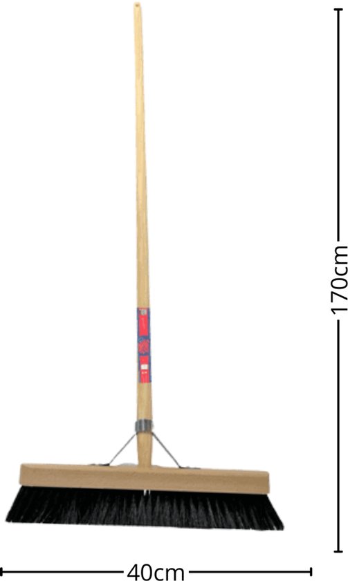 Synx Tools Paardenhaar 40 Zaalveger/Kamerveger - Zachte bezem - Bezemsteel - Veger schoonmaken - Bezems Binnen/zacht met Steel 160 cm van Synx Tools — afbeelding 4