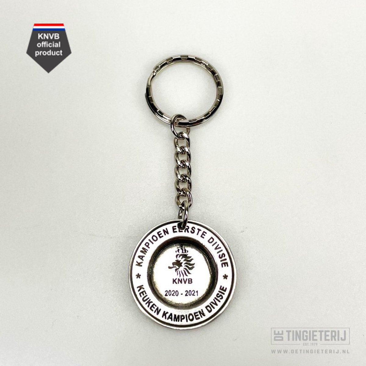 Sleutelhanger Kampioensschaal Keuken Kampioen Divisie 2020-2021 - Cambuur Leeuwarden - Fanartikel - Officieel KNVB Product - Cadeau Cambuur