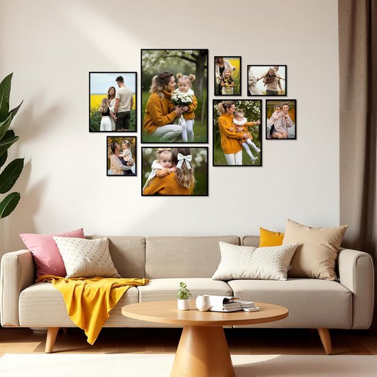upsimples Set van 3 fotolijsten 30x40, 30x40 cm, natuur fotolijst voor