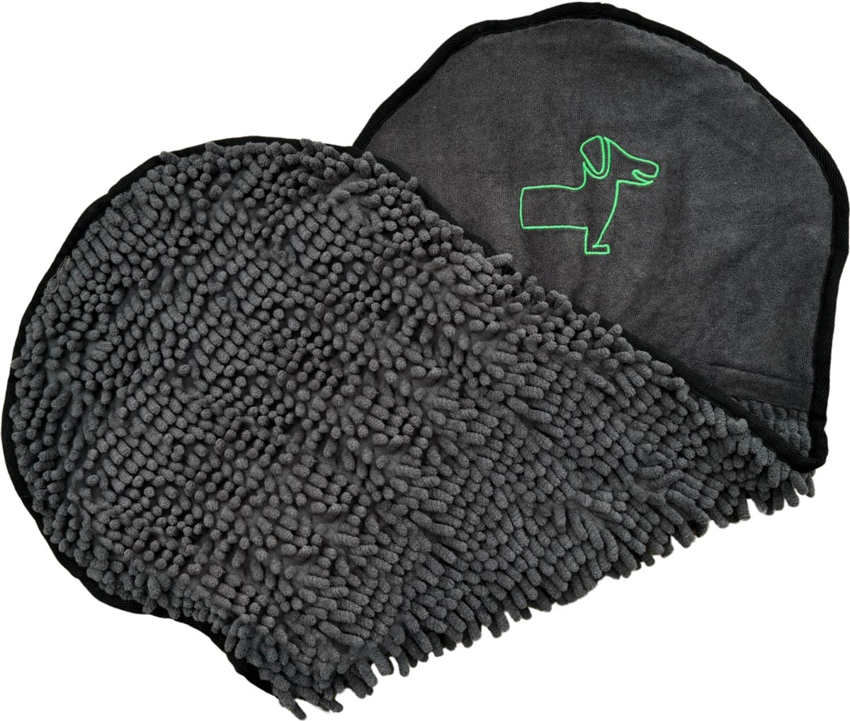 Mister Mill Hondenhanddoek Microvezel – Microvezeldoek Hond – Honden Handdoek Super Absorberend – Honden Droogdoek 80 x 35 cm – Donkergrijs