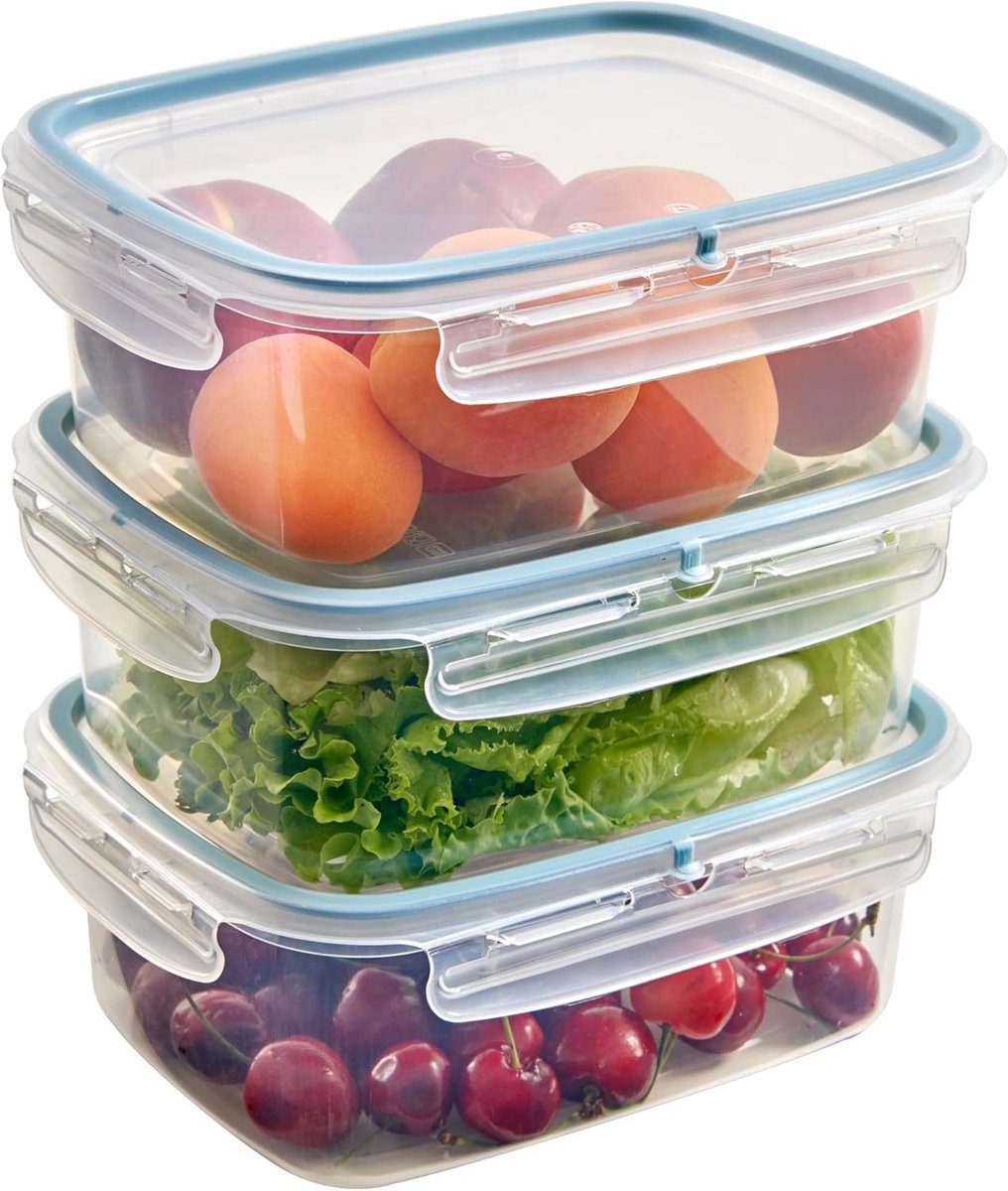 Stunq® Veilig en Ruim Voedselopslag Set van Drie Containers met Hermetische Sluiting