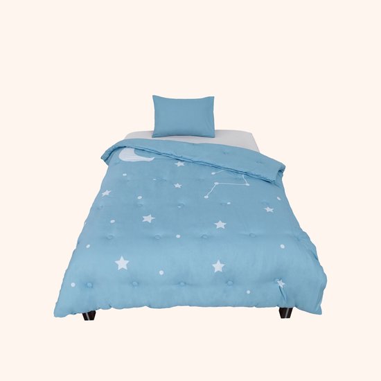 Drøm Moonlit Sky - Het hoesloos dekbed zonder overtrek voor tieners |vaste hoes |wasbaar