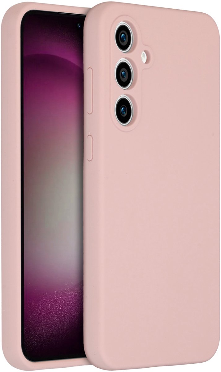 Accezz Hoesje - Geschikt voor Samsung Galaxy S23 FE - Liquid Silicone Backcover - Roze