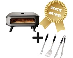 Cozze 17 inch gas pizza oven - Ø 42 cm - met thermometer en pizzasteen -verloop niet meegeleverd