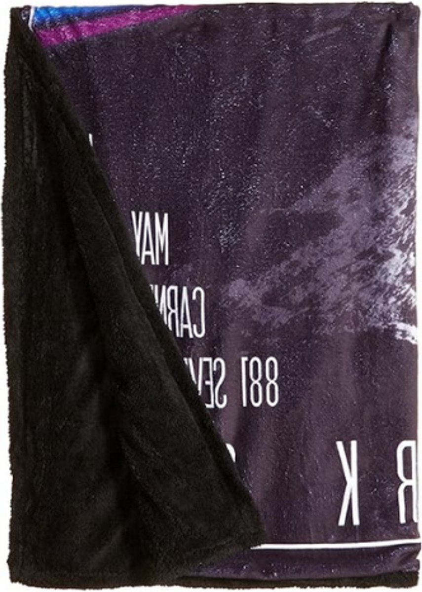BOG Fleece Plaid 127x152 Cm – Pink Floyd Dark Side Live Design – Warme Coral Fleece Deken – Multicolor – Voor Thuis En Vrije Tijd DONKERVIOLET