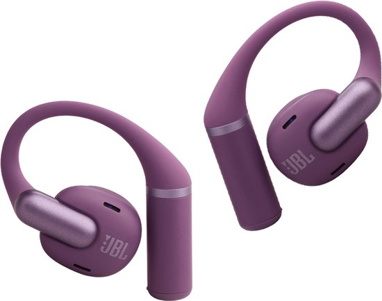 JBL Sense Pro - Open ear Oordopjes - Oortjes Draadloos - Sport Oordopjes - Bluetooth - Sporten - Hardlopen - 38 uur - Spatwaterdicht - IP54 - Oorhaak - Paars
