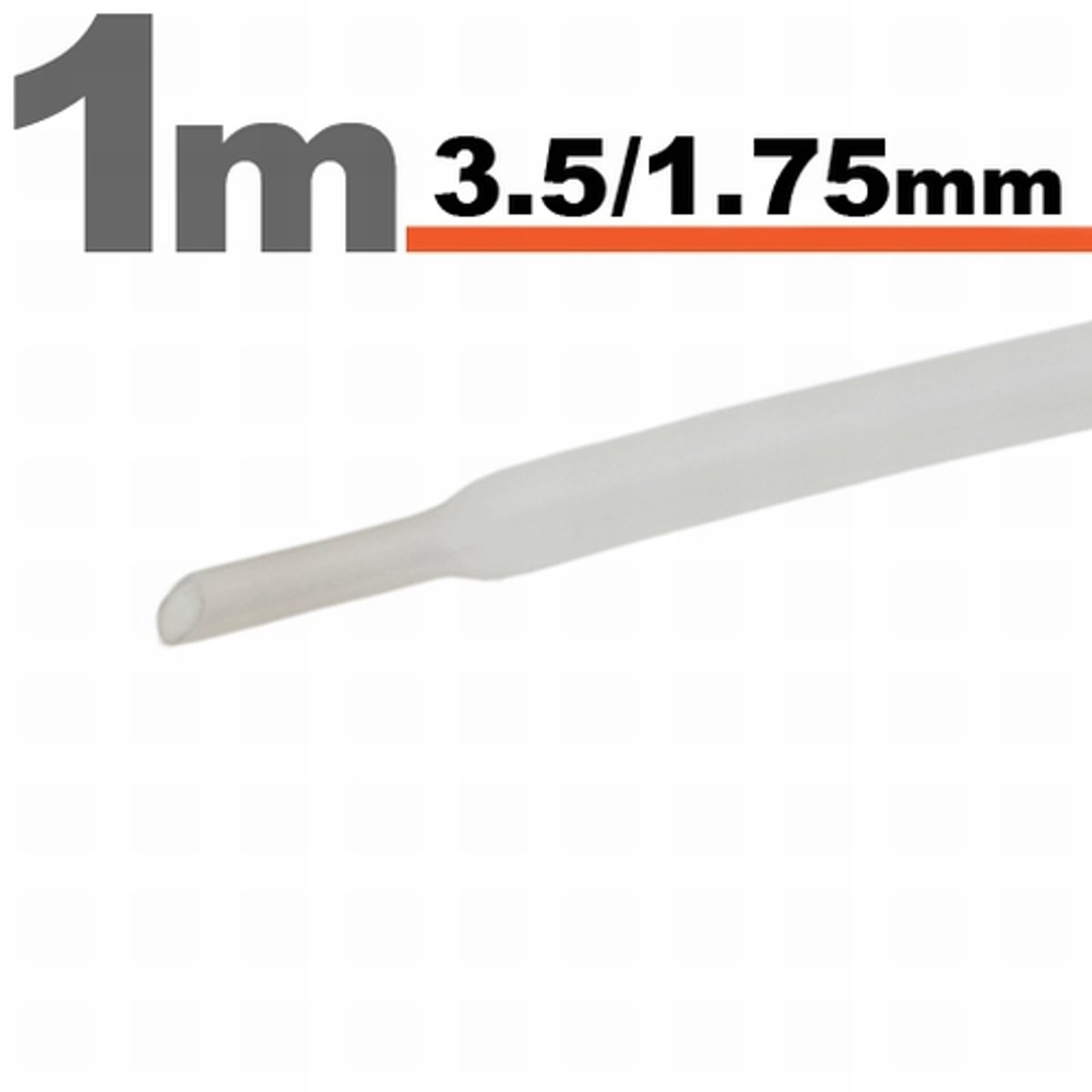 15× 1 Meter Krimpkous Transparant 3,5 / 1,75 mm – 15 Stukken Van 1 Meter – Warmtekrimpbuis Voor Isolatie En Kabelbescherming – Geschikt Voor Elektrische Installaties En Reparaties [11021T]