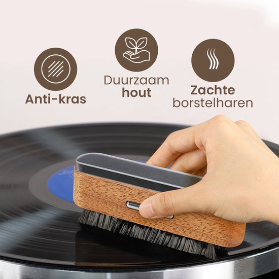 Innovaland - Platenborstel Premium Set - Antistatisch - Platenreiniger - LP Borstel - Vinyl Borstel - Vinyl Reiniger - LP schoonmaakset - LP Reinigingsset -LP reiniger - Platenspeler - Vinyl Cleaning Kit - Naaldborstel Platenspeler — afbeelding 4