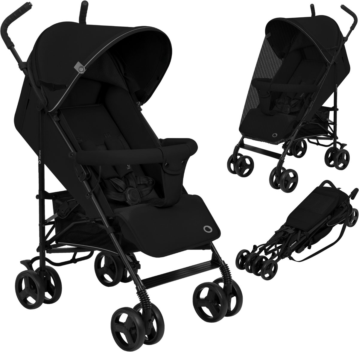 Lionelo Elia - Buggy - Lichte 7kg en Duurzame Kinderwagen - Paraplu Buggy - 5-Punts Gordel - Rijke set - Grote Mand - Muskietennet - Geschikt voor Kinderen tot 15 kg - Verstelbare rugleuning tot Ligpositie en voetensteun - van 6 maanden tot 5 jaar