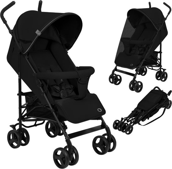 Lionelo Elia - Buggy - Lichte 7kg en Duurzame Kinderwagen - Paraplu Buggy - 5-Punts Gordel - Rijke set - Grote Mand - Muskietennet - Geschikt voor Kinderen tot 15 kg - Verstelbare rugleuning tot Ligpositie en voetensteun - van 6 maanden tot 5 jaar
