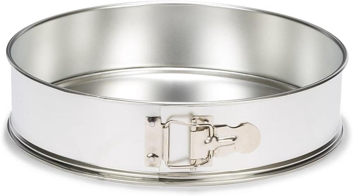 Springvorm 24 cm - Metalen springvorm met zilverkleurige coating