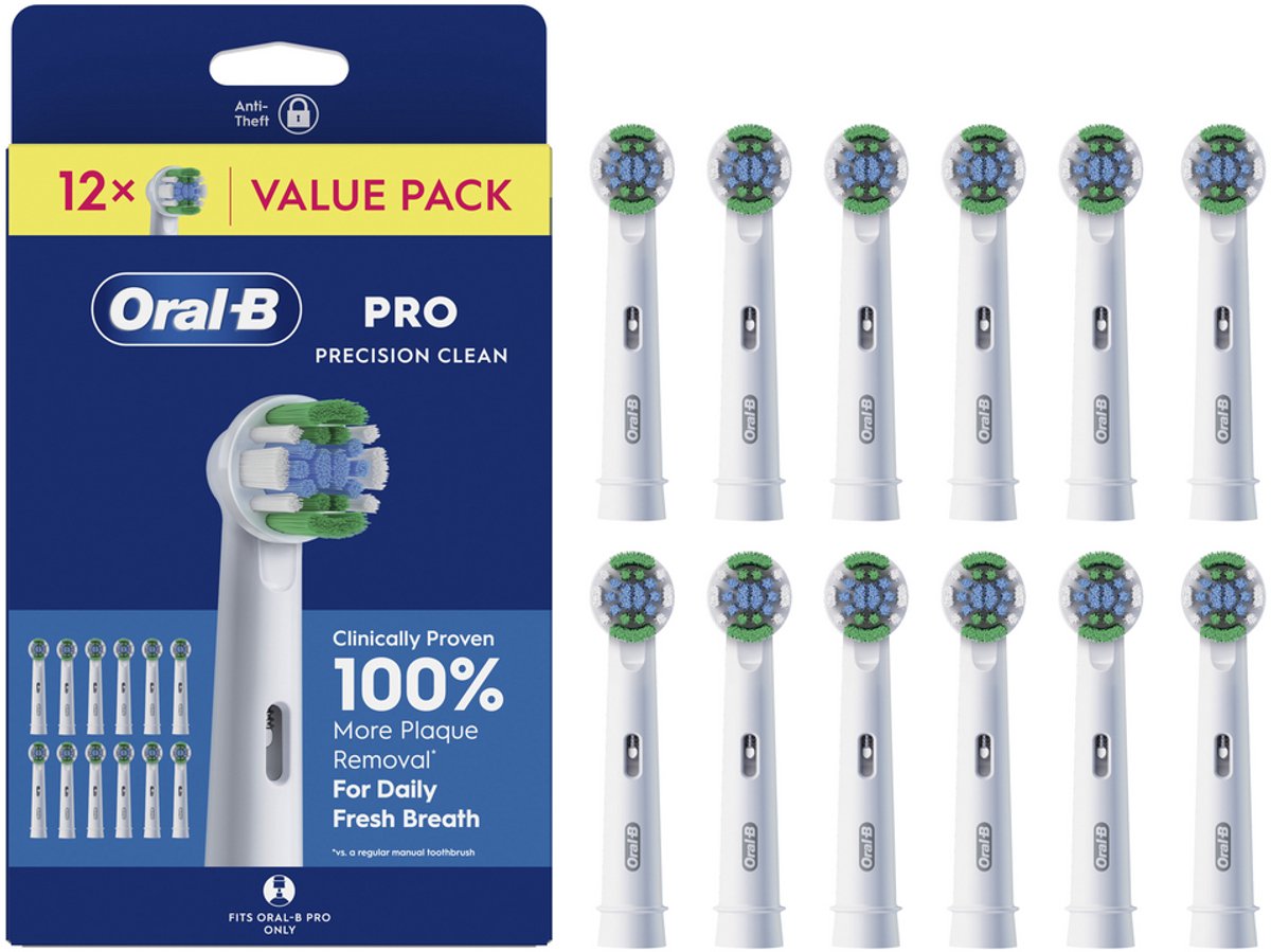 Oral-B Pro Precision Clean Opzetborstels - Wit - 12 Stuks