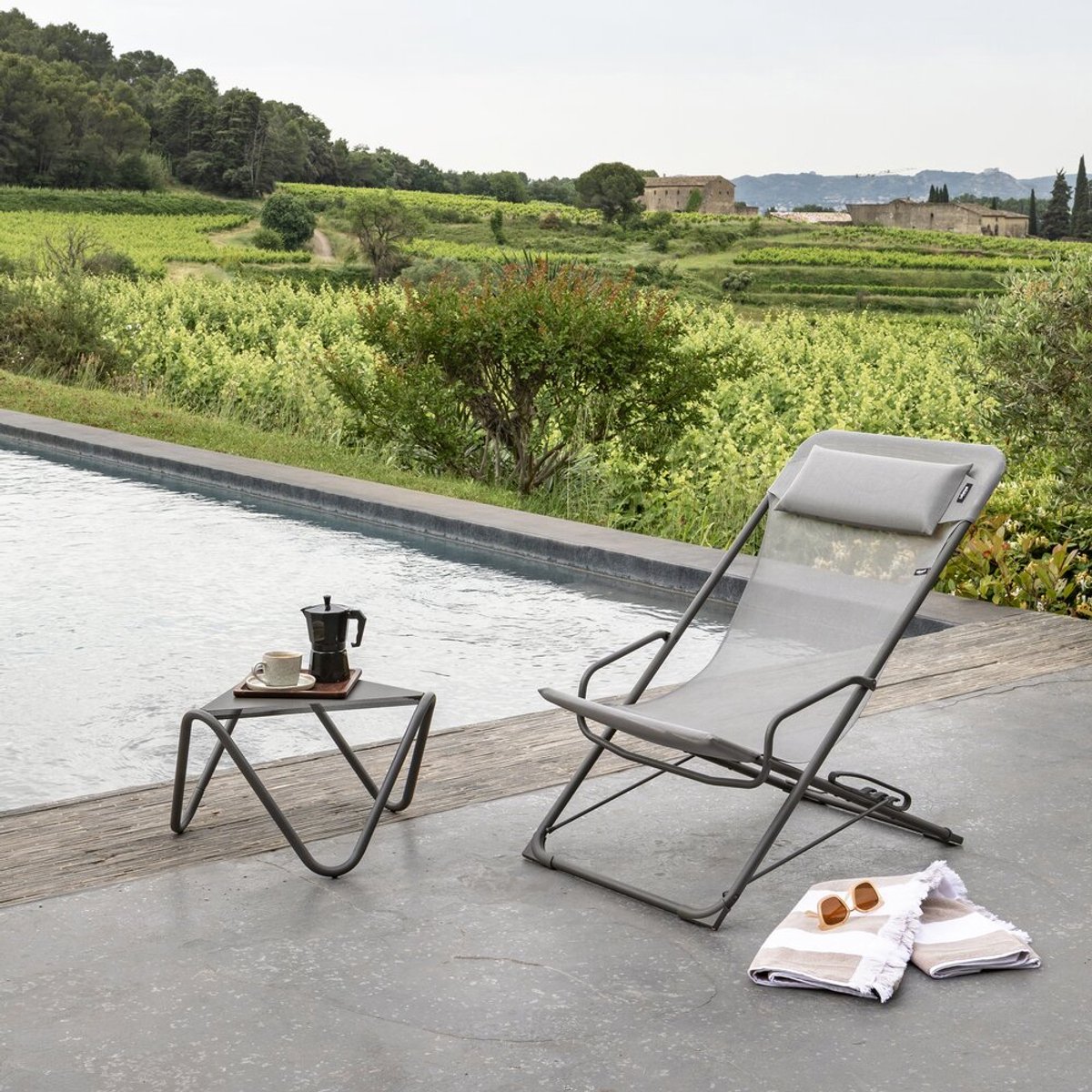 Lafuma TransaSwing - Fauteuil à bascule - Chaise de plage - Fauteuil lounge