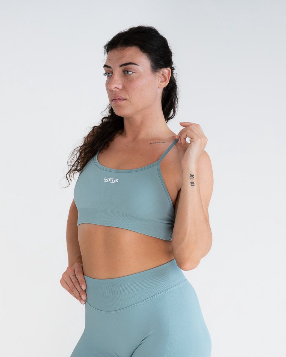 NXTR Pulse Premium Sports Bra - Sage - Seamless - High Support - Sportbeha Dames
