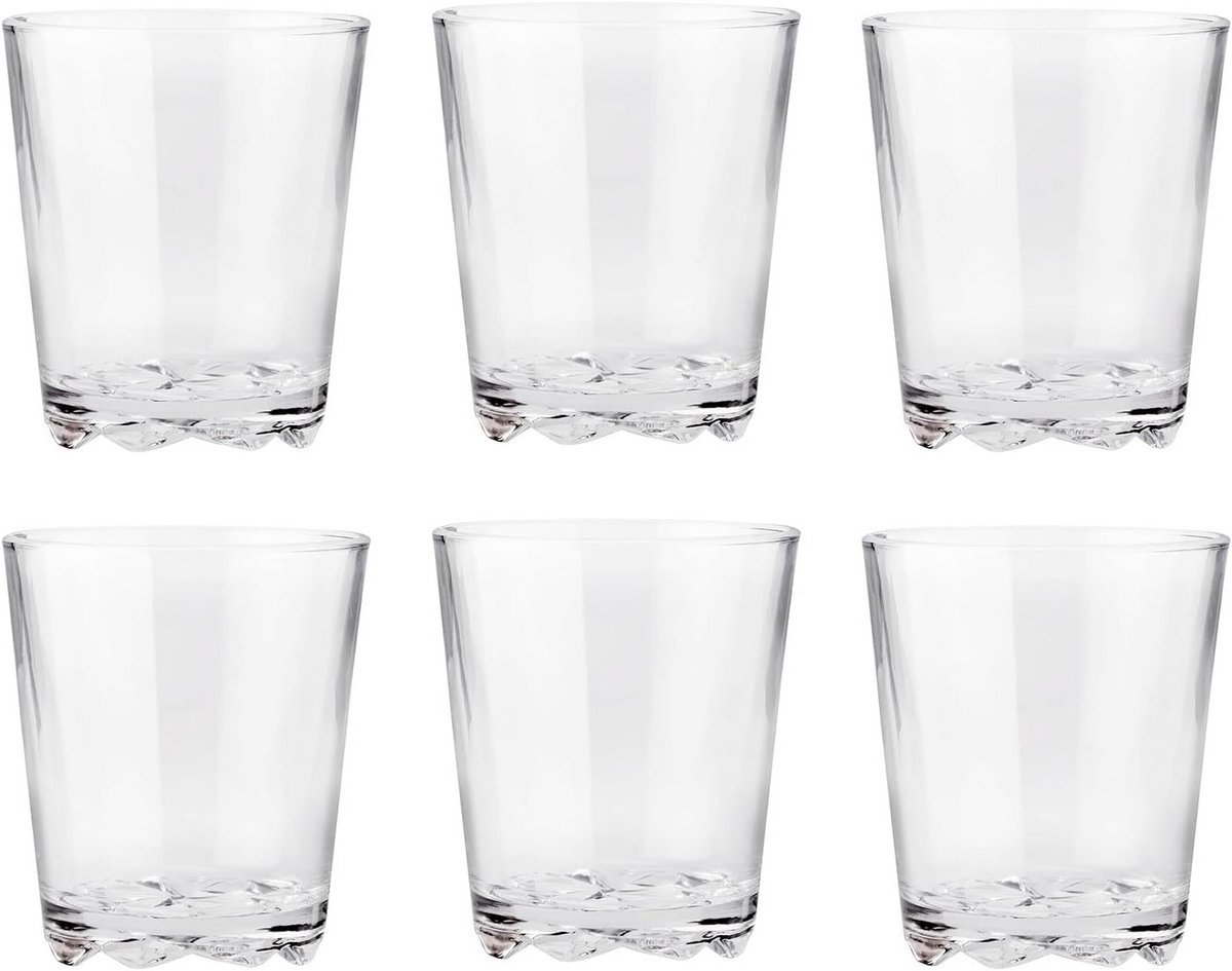 Drinkglazen Set van 6 - Stapelbaar Waterglazen & Glazen voor Drankjes - 250 ml