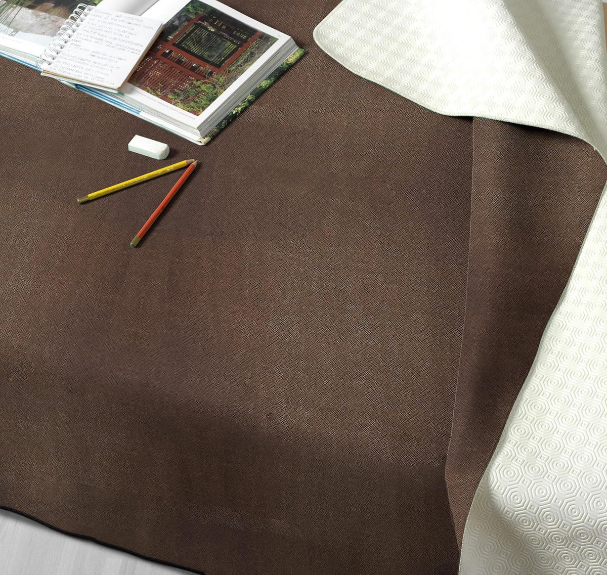 Tafelbeschermer 140x140 cm - Antislip, Schokbestendig, Dubbelzijdig - Grijs/Wit