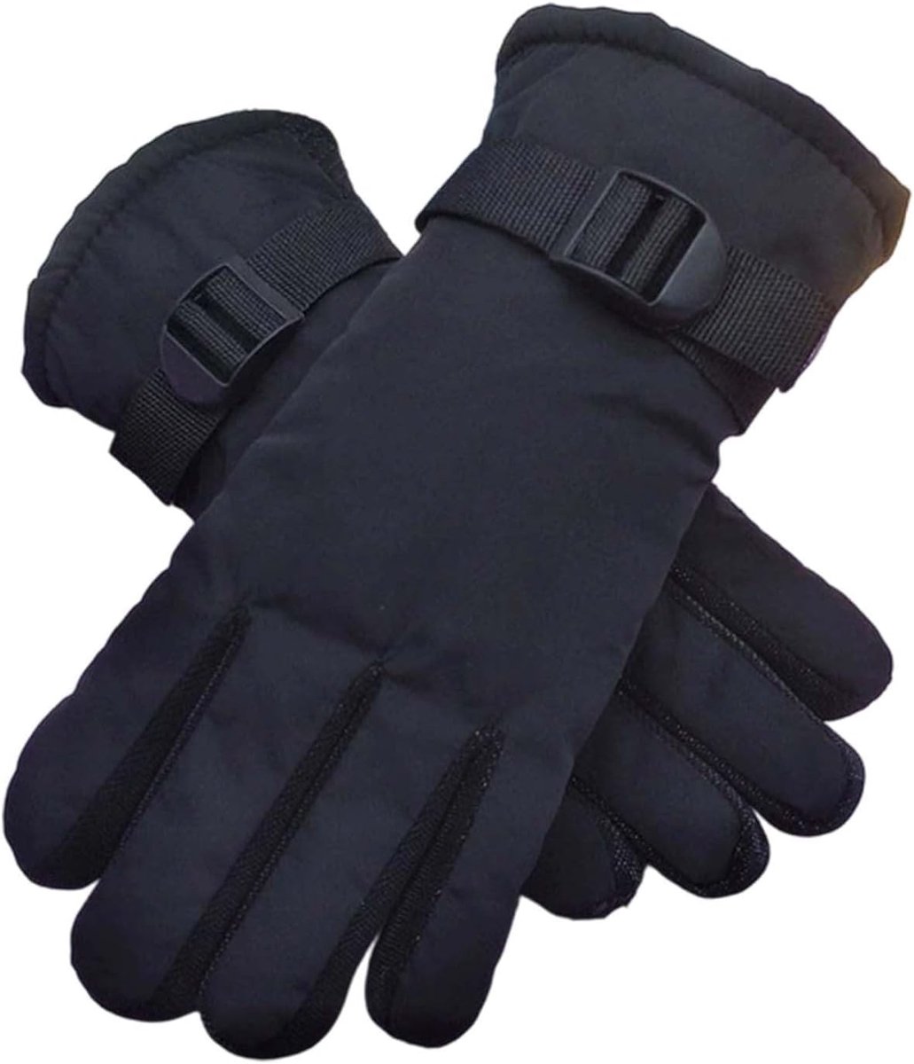 MDUG Winter skihandschoenen – Geschikt voor kinderen van 13-18 jaar – Waterdicht Sneeuwbestendig warm en comfortabel Voor schaatsen Skiën Snowboarden Outdoor snowboardhandschoenen Zwart
