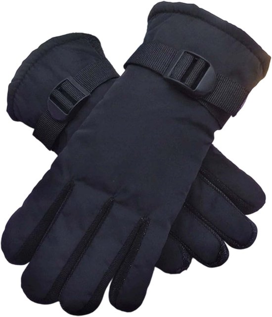 MDUG Winter skihandschoenen - Zwart - Geschikt voor kinderen van 13-18 jaar - Maat L - Waterdicht - Sneeuwbestendig, warm en comfortabel - Voor schaatsen - Skiën - Snowboarden - Outdoor snowboardhandschoenen