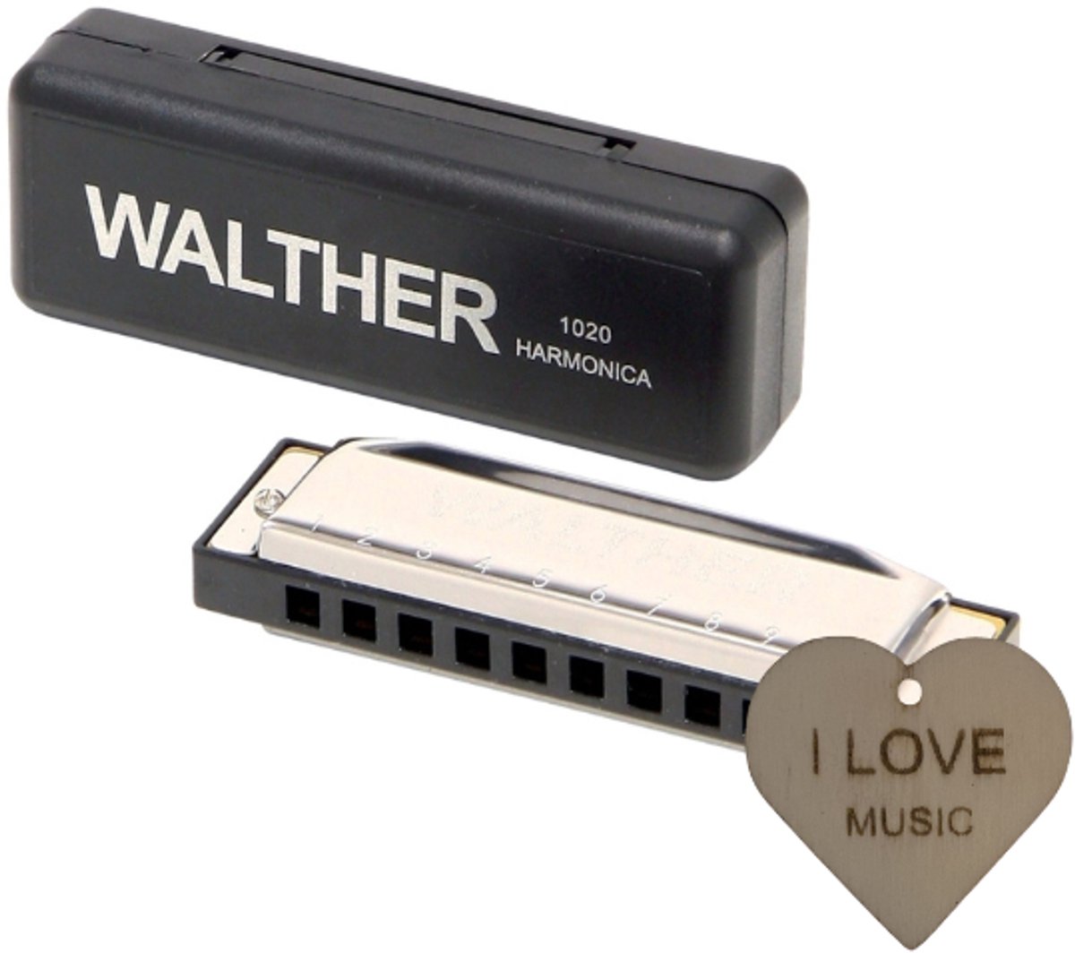 GEWA mondharmonica C-majeur 20-stemmig met Specter sleutelhanger