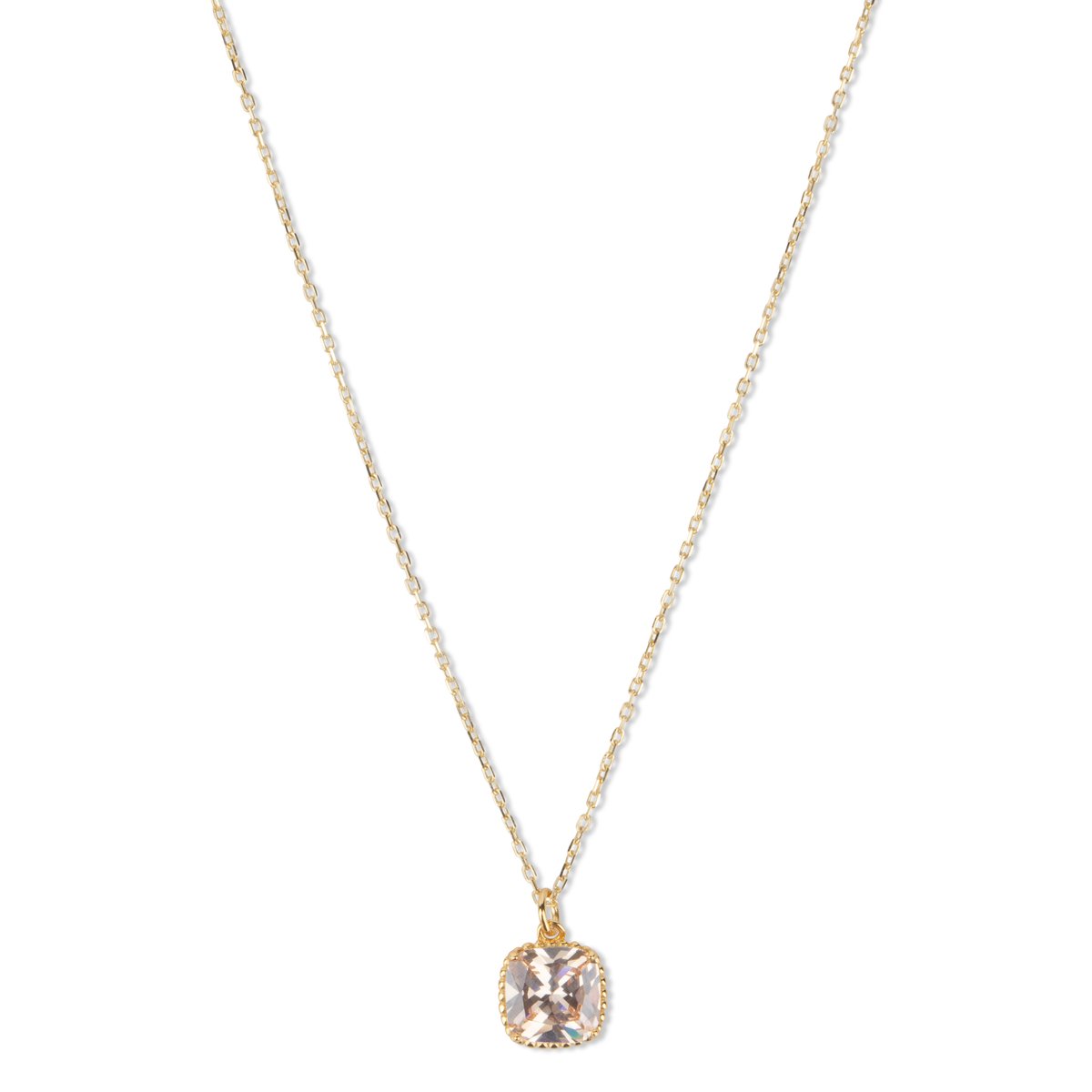 Petit Comité - Dames Ketting Geboortesteen Juni – Maansteen Hanger - 925 Sterling Zilver - 18k Gold Plated
