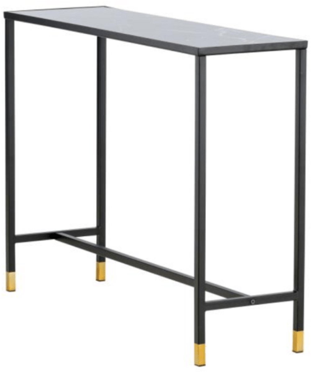 Svea - Leon sidetable - 100 cm - zwart/goud