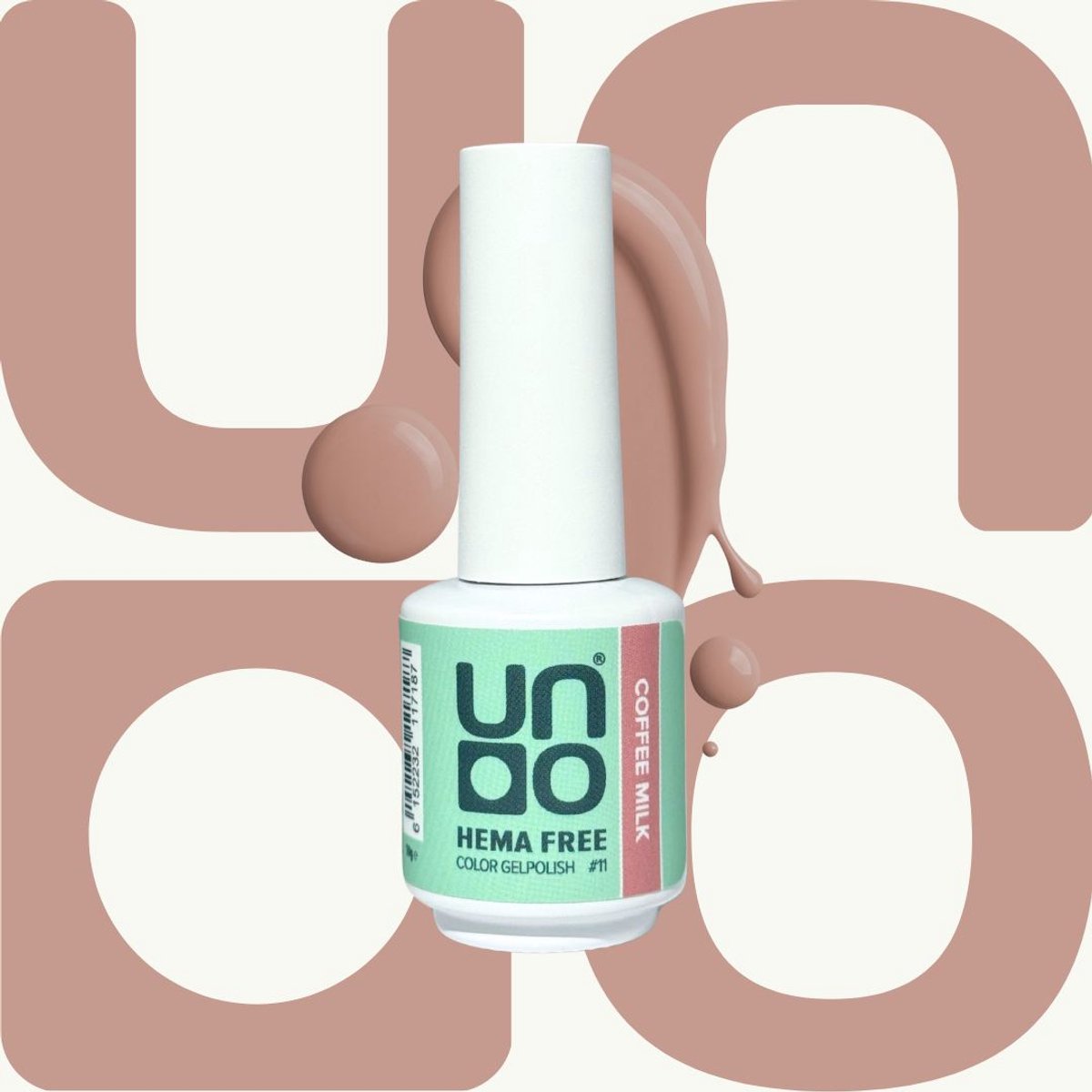 UNO Color Gel Gellak - HEMA‑vrij – Coffee Milk (Bruin beige) - Langhoudend - 10ml