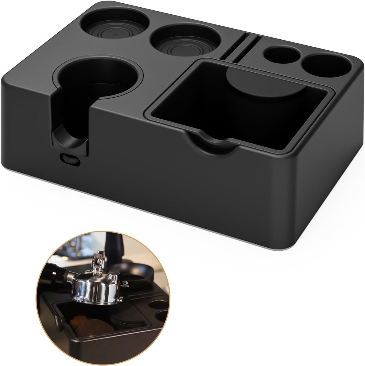 10 in 1 Espresso Organizer - Verwijderbare Knock Box en Tamping Station - Geschikt voor 51/54/58MM Portafilter, Tamper en Distributor
