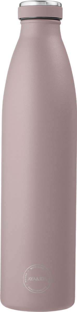 AYA&IDA - Drinking Bottle - Thermosfles - drinkfles - waterfles - to go - 1000ml - DUSTY ROSE NIEUW!