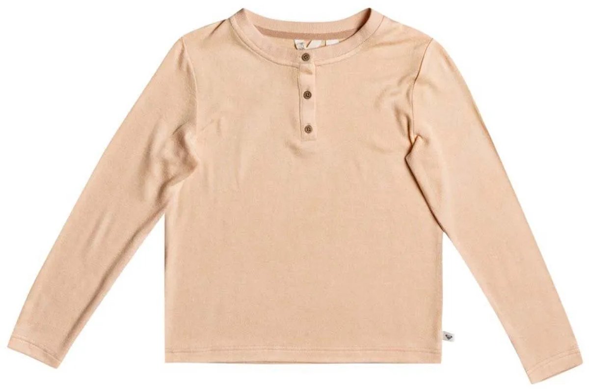 Roxy Happy Party T-shirt Met Lange Mouwen 14 Years Meisjes Apricot Ice