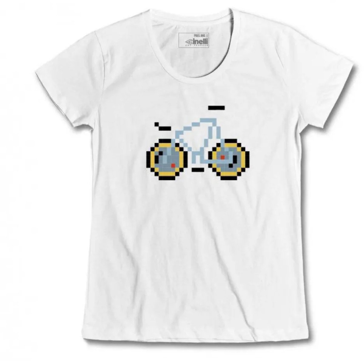 Cinelli Pixel Bike Lase T-shirt Met Korte Mouwen Vrouw Wit