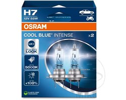 OSRAM Cool Blue Intense Next Gen H7 halogeen autolampen – witter licht en tot 100% meer zicht - Duitse kwaliteit - set met 2 lampen - 64210CBN-2HB