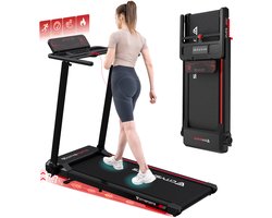 CITYSPORTS WP9 elektrische loopband-opvouwbare loopband voor thuis tot 12 km/u-met LED-display-APP en 360° tablethouder-compact loopkussen voor thuis en op kantoor