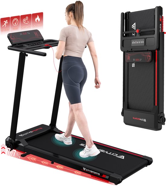 CITYSPORTS Inklapbare Loopband 12 km/u met Bluetooth - CITYSPORTS - €199,00