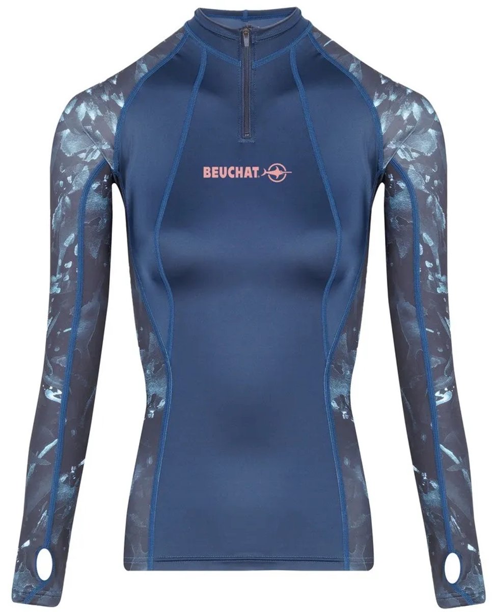 Beuchat Atoll Rash Guard Met Lange Mouwen Blauw L Vrouw