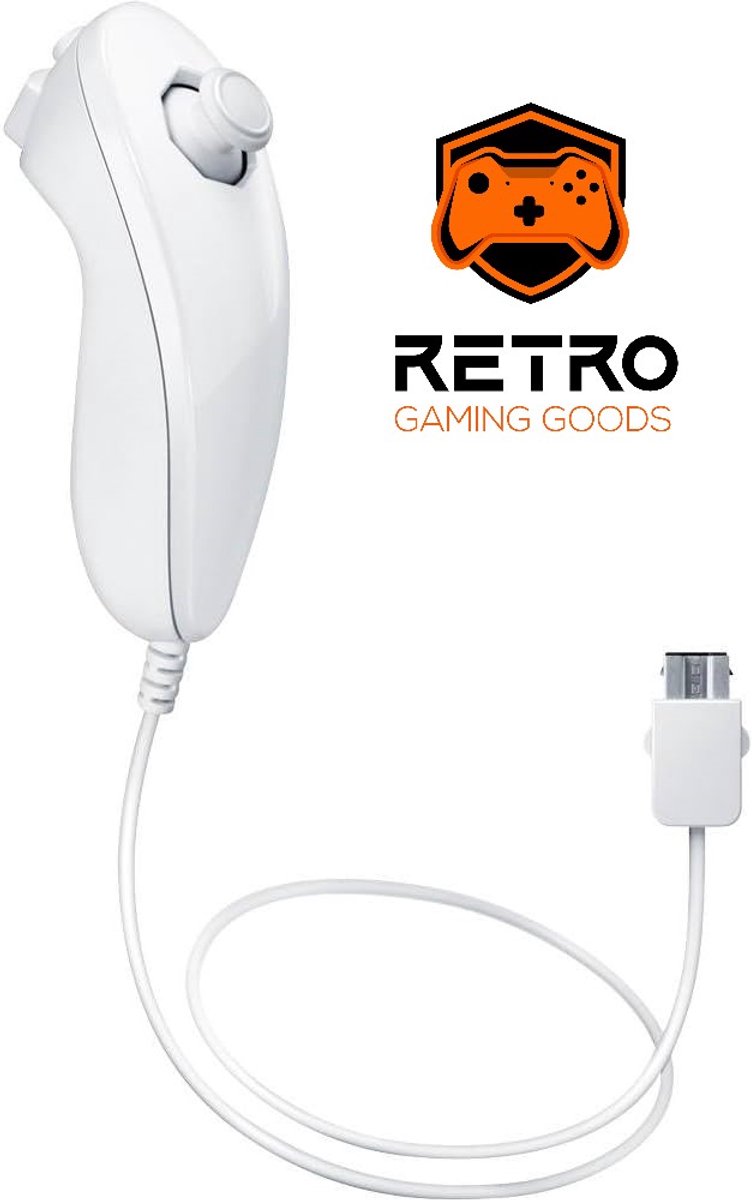 Retro Gaming Goods® - Nunchuck - Wit - Geschikt voor Nintendo Wii & Nintendo Wii U