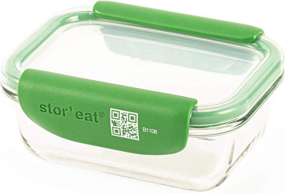 Stor'Eat Connected Food Storage Box - Robuust Borosilicaatglas - 370 ml - Magnetron, Oven, Vriezer & Vaatwasmachine Geschikt