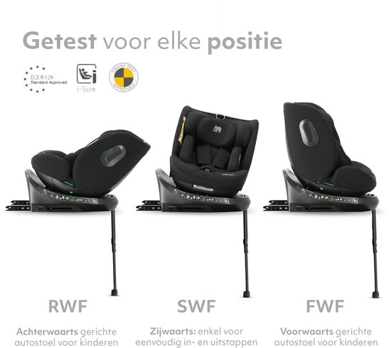 Deryan Carly Luxe Autostoel i-Size - 360° Draaibaar - Isofix - Zwart van Deryan — afbeelding 4