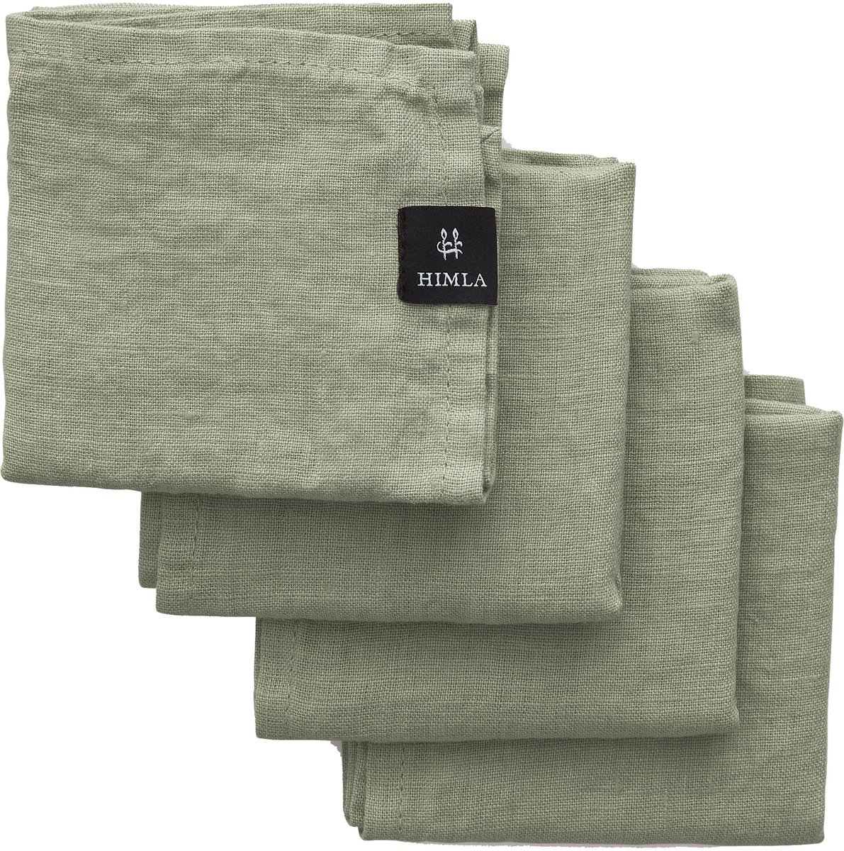 Himla Sunshine Linnen servet - 4 stuks - Sage