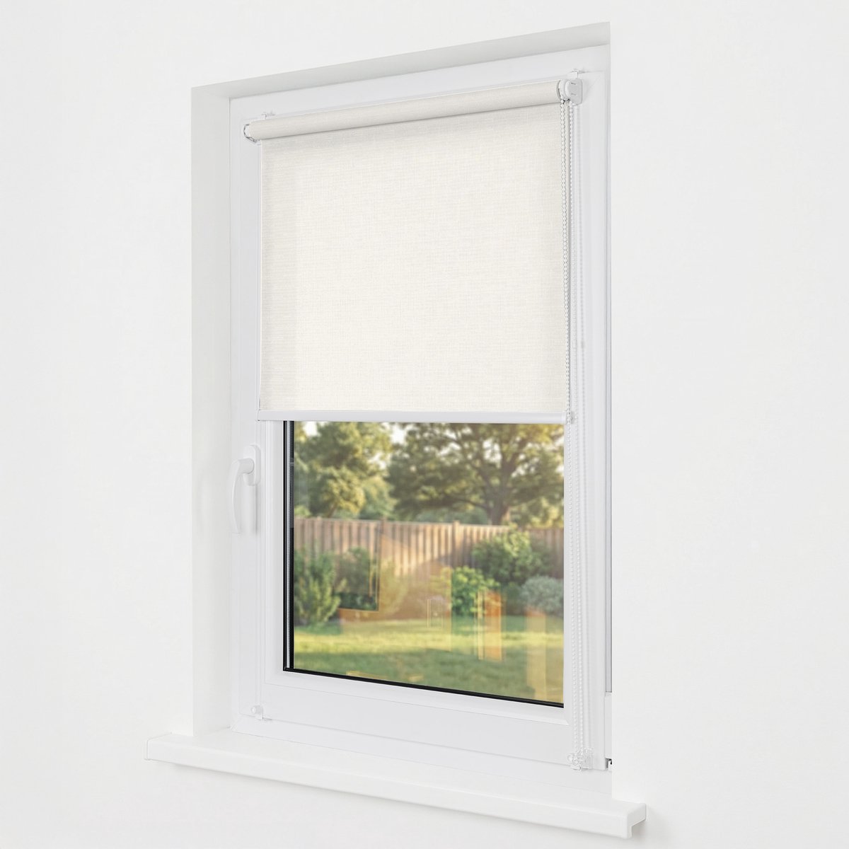 Estika Klemmfix rolgordijn zonder boren 120x220 cm parel lichtdoorlatend