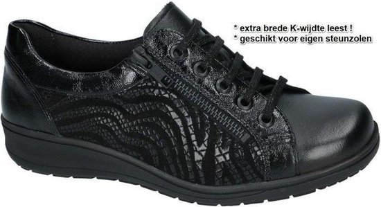 Solidus -Dames -  zwart - sneakers  - maat 36