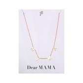 Mama ketting - Ketting mama - Moederdagcadau - Naamketting mama - Goudkleurige mama ketting