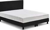 Beter Bed Ambra Complete Boxspring met Silver Pocket Deluxe Foam matras en verstelbaar hoofdbord - 120 x 200 cm - Zwart