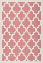 Roze vloerkleed - 200x290 cm  -  Symmetrisch patroon - Modern