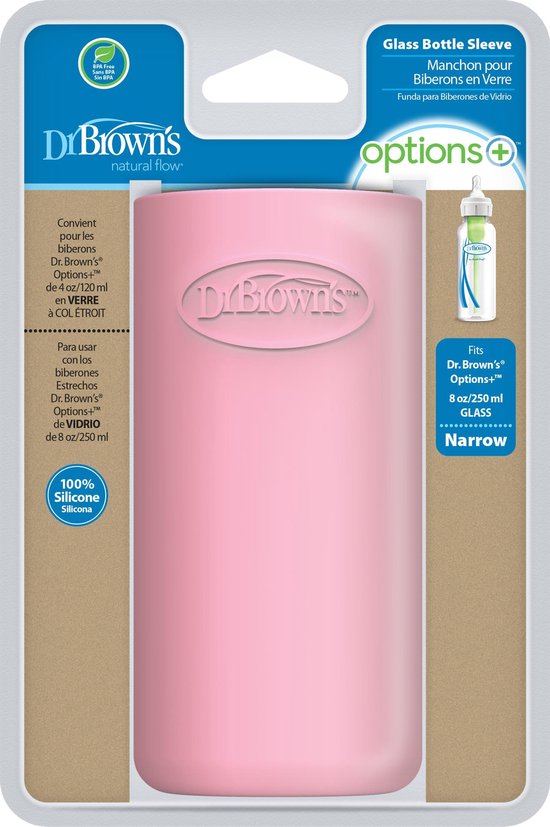Dr. Brown's Flesbeschermer - Smalle halsfles - 250ml - Roze — afbeelding 5