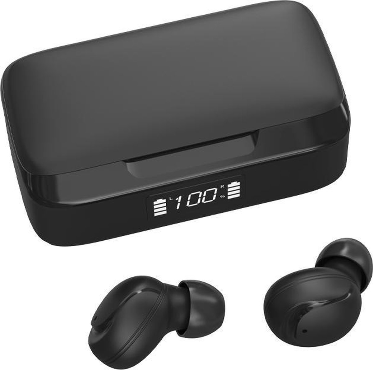 Mobstore EarBuds XY-10 Zwart - Draadloze Oordopjes - Bluetooth oordopjes - Oordopjes draadloos - Draadloos - Bluetooth Oortjes - oordopjes - Sport oortjes - - Geschikt voor alle smartphones - Buds - EarBuds Wireless