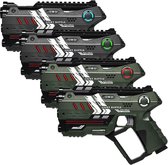 Light Battle Connect Lasergame set - Metallic Groen/Grijs - 4 Laserguns met Anti-Cheat functie voor 4 spelers