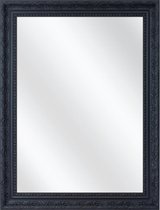 Spiegel met Lijst - Zwart - 52 x 52 cm - Sierlijk - Ornament